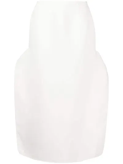 Maticevski Pureness Cut Away Skirt In White