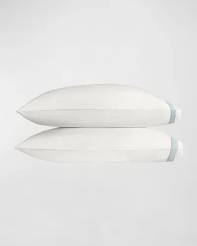 Matouk Ambrose King Pillowcases, Set Of 2 In Bone/pool