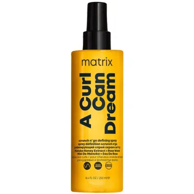 Matrix A Curl Can Dream Scrunch 'n' Go Defining Spray With 230°c Heat Protection For Definition On Waves An In White