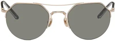 Matsuda Gold M3141 Sunglasses In Engraved Details On The Temples