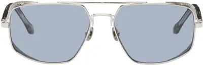 Matsuda Silver M3111 Sunglasses In Palladium White