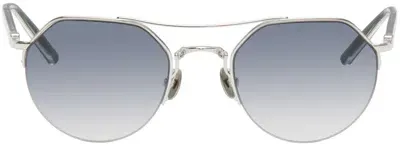 Matsuda Silver M3141 Sunglasses In Palladium White