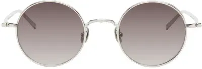 Matsuda Ssense Exclusive Silver M3087 Sunglasses In Palladium White