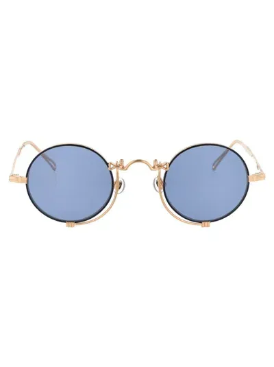 Matsuda Sunglasses In Brushed Gold - Navy