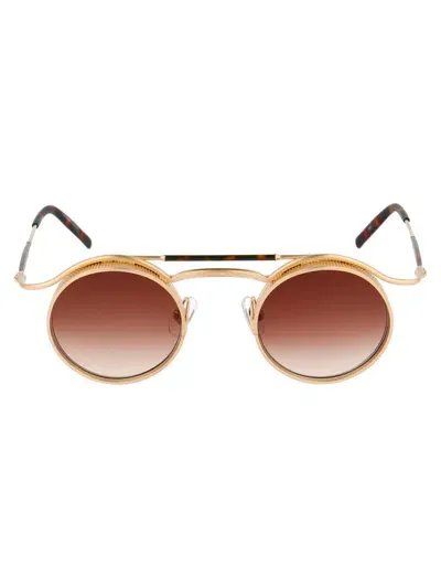 Matsuda Sunglasses In Matte Gold Plated