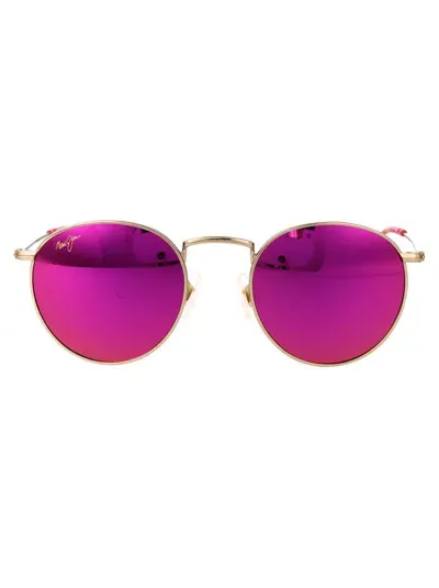 Maui Jim Sunglasses In Shiny Gold Pink