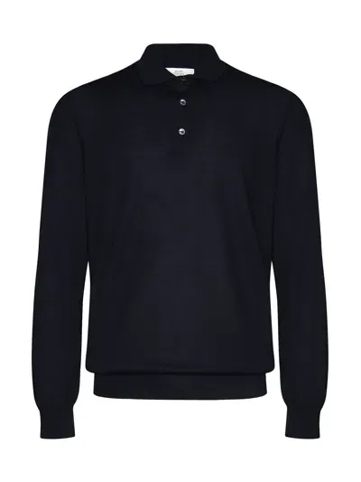 Mauro Ottaviani Longsleeves Polo T-shirt In Black