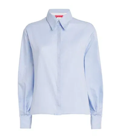 Max & Co Cotton Oxford Shirt In Blue