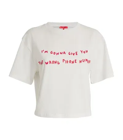 Max & Co Cotton Slogan T-shirt In White