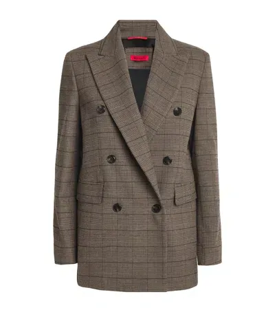 Max & Co Double-breasted Blazer In Beige