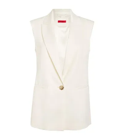 Max & Co Sleeveless Blazer In White