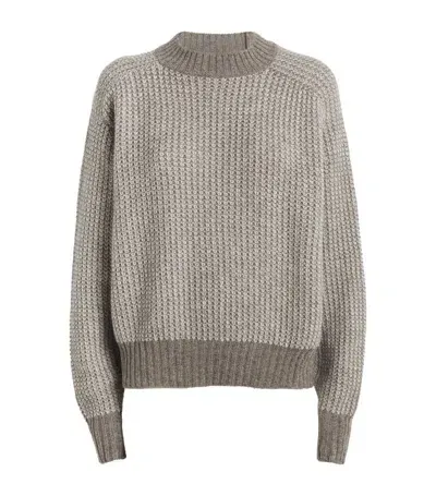 Max & Co Undyed Wool-blend Sweater In Brown