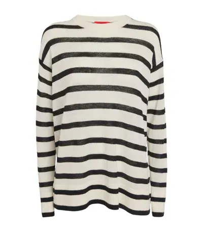 Max & Co Wool-blend Striped Sweater In White