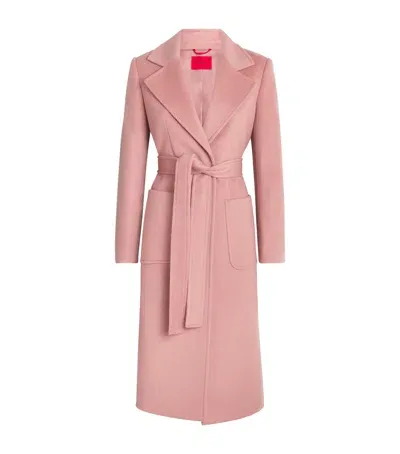 Max & Co Wool Shortrun Coat In Pink