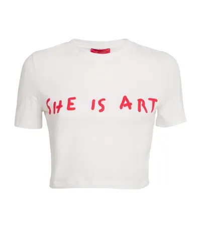 Max & Co X Pietro Terzini She Is Art T-shirt In White