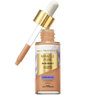 Max Factor Miracle Pure Skin Revival Serum Foundation 30ml (various Shades) - 60-80 Light To Medium