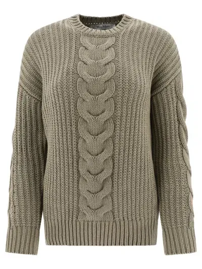 Max Mara Crewneck Knit Sweaters In Green