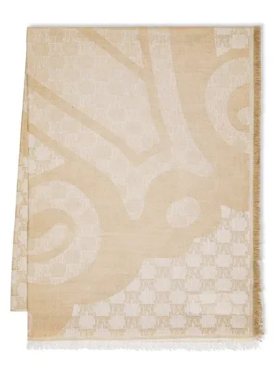 Max Mara 'acinoso' Scarf In Sand Color In Brown