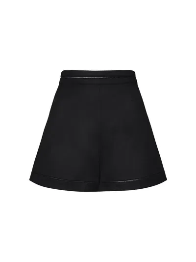 Max Mara Adagio Shorts Runway In Camel In Black