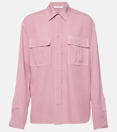 Max Mara Affetto Silk Shirt In Pink