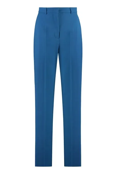 Max Mara Turquoise Wool Agami Pant In Green