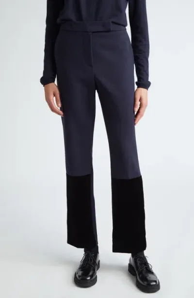 Max Mara Aire Colorblock Camel Hair Trousers In Ultramarine