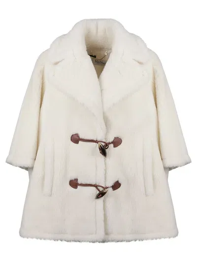 Max Mara Alamar Coat In Bianco