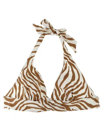 Max Mara Alberta Bikini Top In Cream