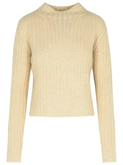 Max Mara Aloa Sweater In Beige Cashmere Blend In Cream