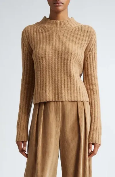 Max Mara Aloa Wool Cashmere Sweater In Camel