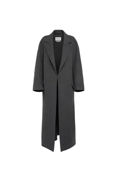 Max Mara Asburgo Wool & Cashmere Long Coat In Gray