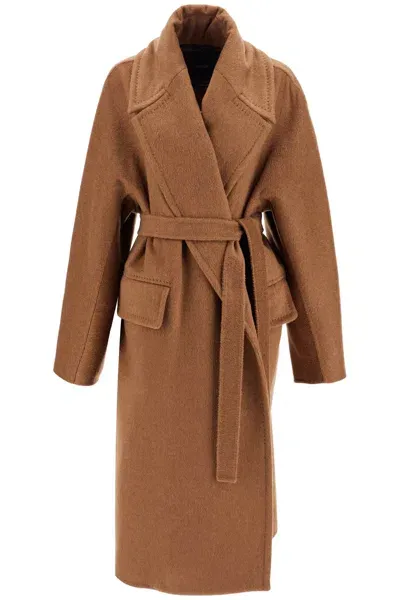 Max Mara Atelier "cashmere And Camel Cocoon Coat