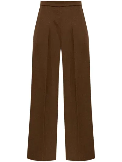 Max Mara Axe Trousers In Brown