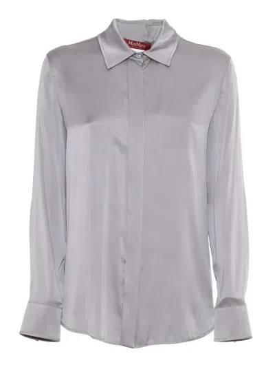 Max Mara Baden Pearl Grey Shirt In Gray