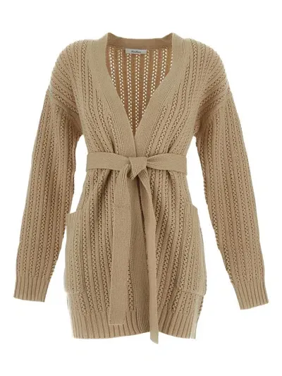 Max Mara Balzac Cardigan In Beige