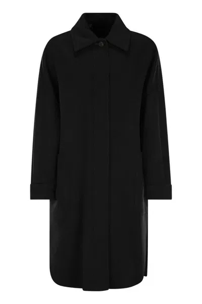 Max Mara Baruffa - Oversize Cashmere Chemise Coat In Black