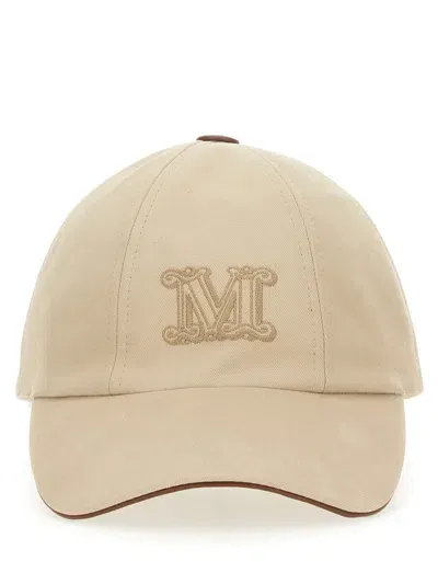 Max Mara Baseball Cap "rienza" In Beige