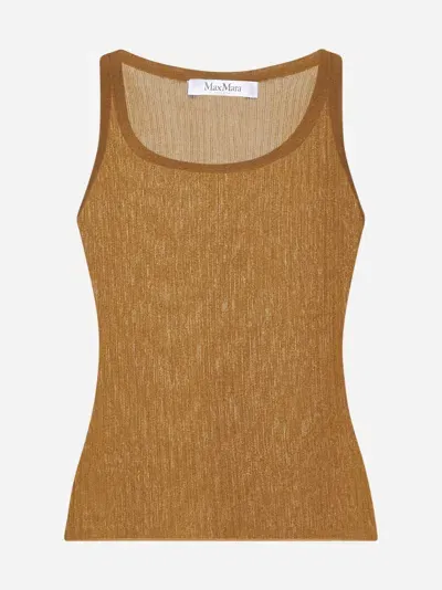 Max Mara Bastia Tank Top In Tobacco