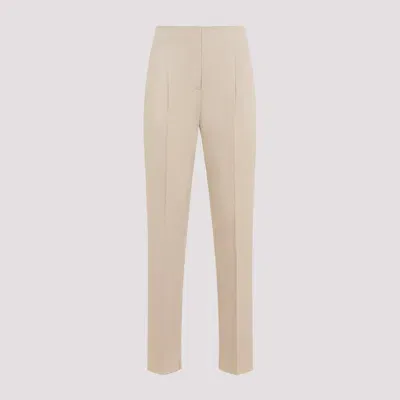 Max Mara Empoli Cotton Twill Pants In Neutrals