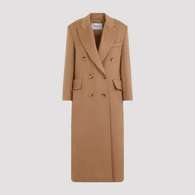 Max Mara Beige Fungo Camel Coat In Nude & Neutrals