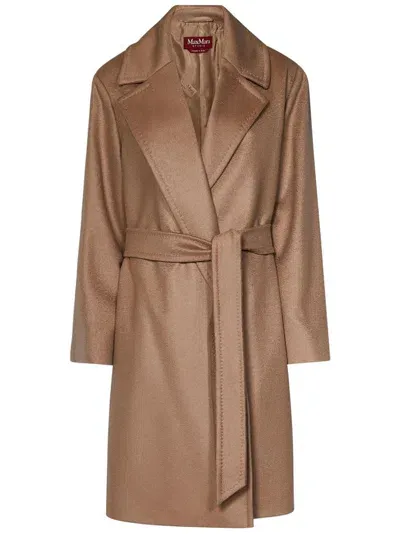 Max Mara Belted Long In Beige