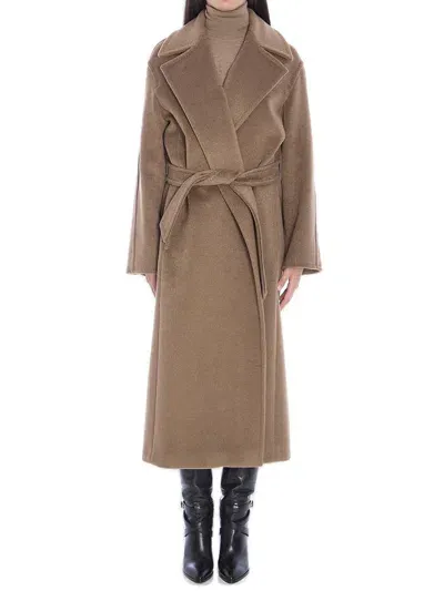 Max Mara Belted Long In Beige