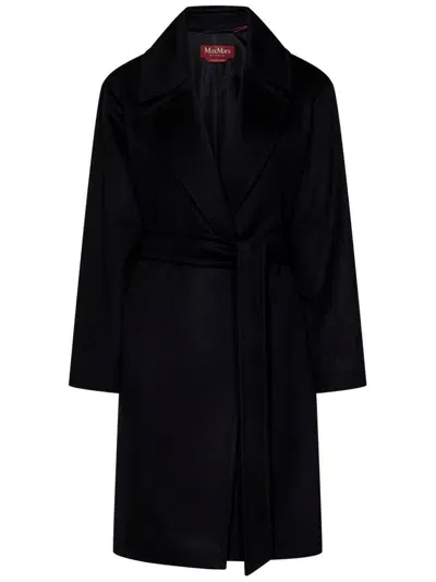 Max Mara Belted Long In Black