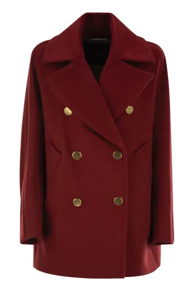 Max Mara Berta - Double Cashmere Caban Coat In Red