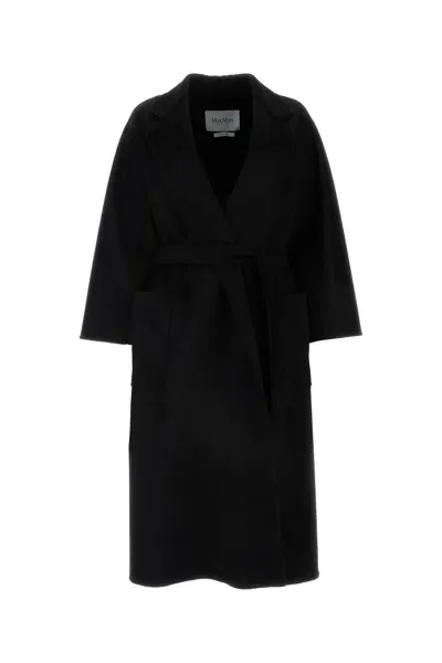 Max Mara Black Cashmere Ludmilla Coat In Black  