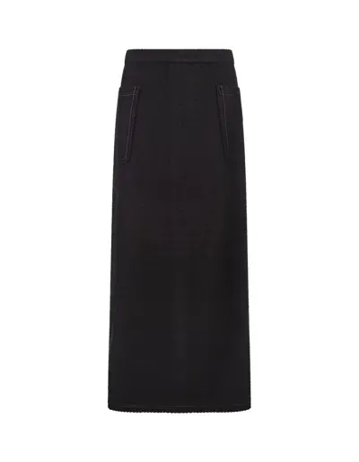 Max Mara Black Galosce Skirt