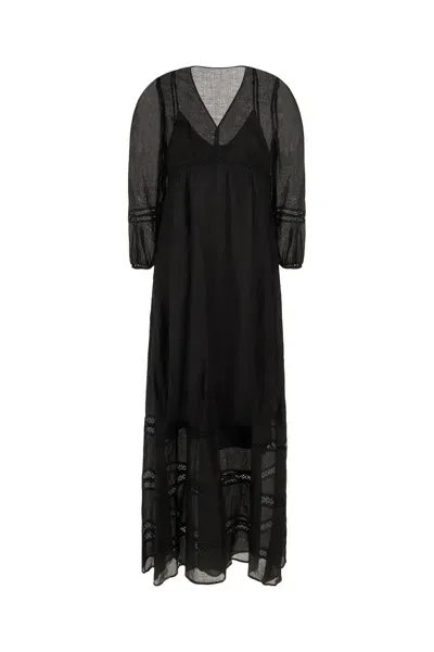 Max Mara Black Ramie Dress In 003