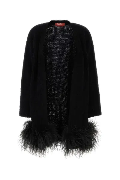 Max Mara Black Wool Blend Cardigan