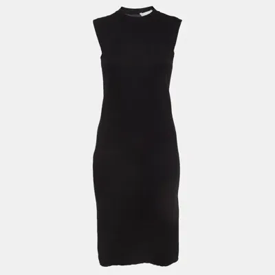 Pre-owned Max Mara Black Wool Knit Sleeveless Short Dress S