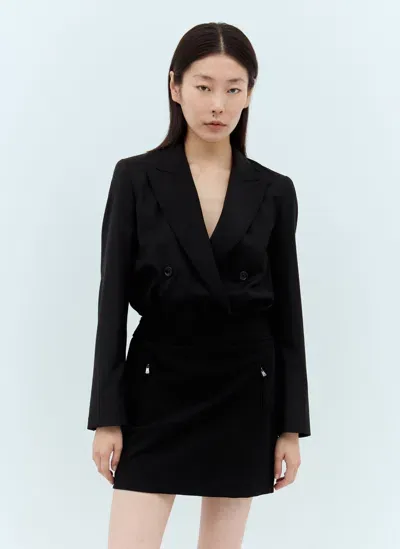 Max Mara Boxy Blazer Bodysuit In Black